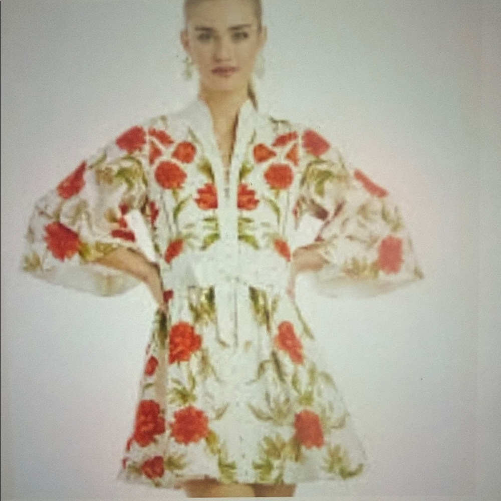 NWT Mestiza Carmen Mini Dress 6 red/white/green